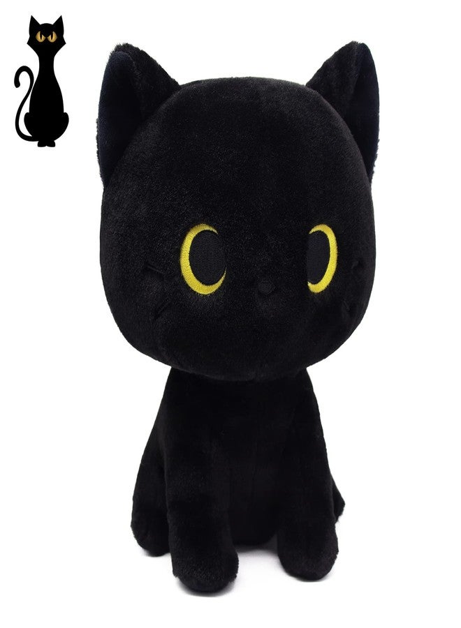 LSYDCARM Black Cat Plush, 8inch Black Cat Stuffed Animals Cat Plushie for Kids Girls Boy,Cute Plushies Soft Cuddle Pillow Kawaii Kitten for Kids, Holiday Birthday Valentine Gift for Her Him - Image 1